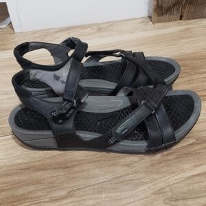 Baretraps Danny Women Sandal 10 Black Adjustable Straps Trails Hiking